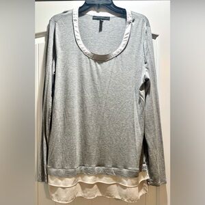 White House Black Market Heather Gray Top